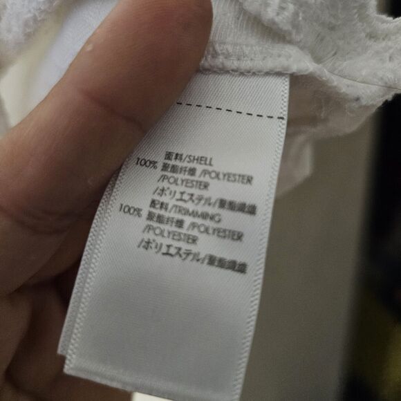 Coquette White Crop Top Womens Size Small Cut out CIrcles Preppy Chic Workwear - Picture 4 of 13